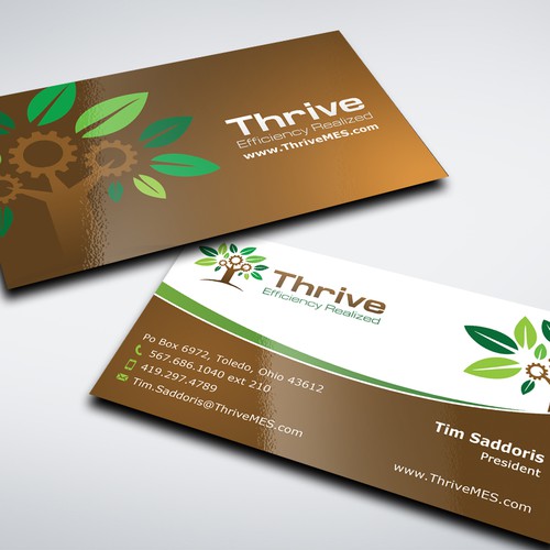 Create the next stationery for Thrive Design by conceptu