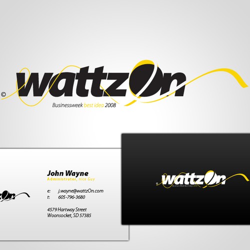 Help WattzOn (BusinessWeek Best Idea 2008) with a new logo Design by DCFINEI