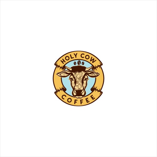 Design an Eye Catching Country Vibe Coffee Logo for "Holy Cow Coffee" Design by mahesabenar