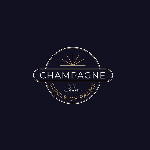 Luxury and modern Champagne Bar logo Design réalisé par Neutra™