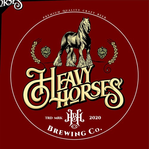 Vintage horse logo for a local brewery Ontwerp door F.canarin