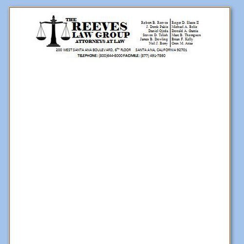 Law Firm Letterhead Design デザイン by 123sitego.com