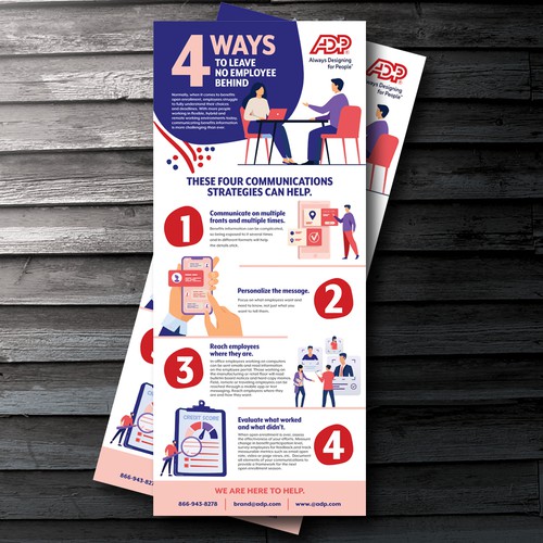 Design an infographic for ADP providing advice on communicating benefits open enrollment Design by Dzhafir