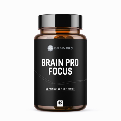 Design a product label for a bio hacker brand - Brain Pro Design by rizal hermansyah