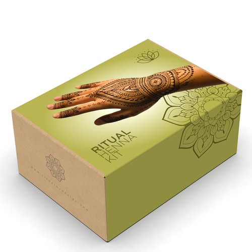 Packaging design for henna art kit Design by Imee008