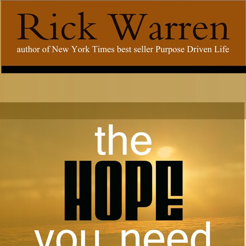 Design Rick Warren's New Book Cover Design réalisé par Rob Collins