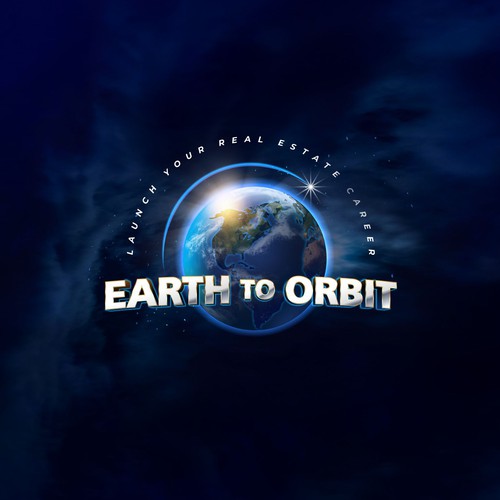 Realistic Logo for "Earth to Orbit" Sales Course. Achieve financial freedom through real estate. Design by Workpit