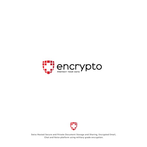 Swiss hosted secure doc storage Encrypto.com needs logo and brand built Design by adisign09