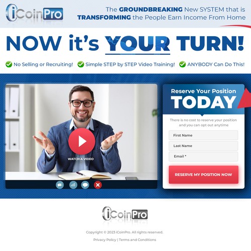 Landing page design contest entry by CreativeDezigner