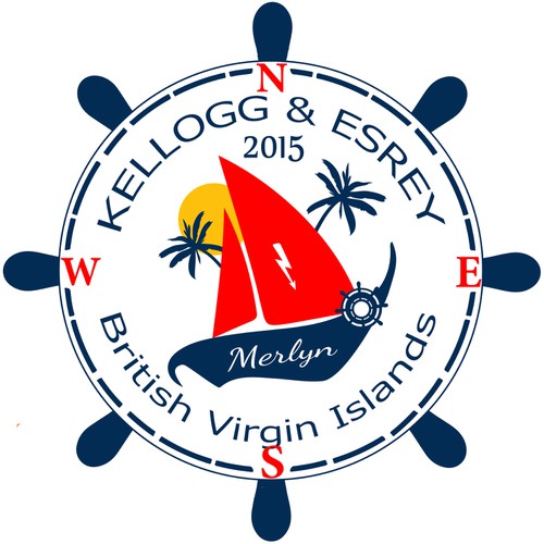 Logo for family sailing trip Aboard a 52 foot Voyage Yacht called MERLYN Design by pennylane23