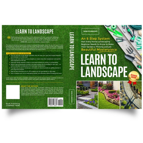 LOOKING FOR A UNIQUE AND BEAUTIFUL BOOK COVER DESIGN FOR A HOME LANDSCAPING BOOK Design by iDea Signs