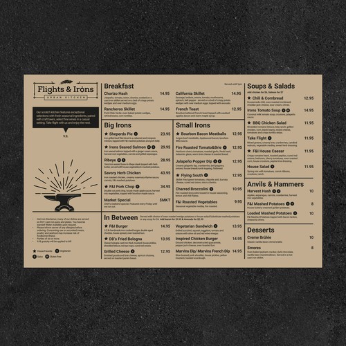 Refresh Menu Design for Local Wood Fired Kitchen Design by Fargo Ajans