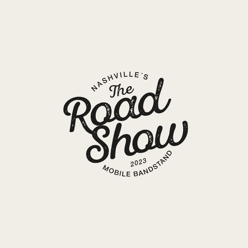 Retro Script Logo for "The Road Show" Design by nu eidee