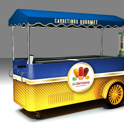 I need a design to customize ice cream cars with logo Di Antonio Gourmet Design by D'Maria