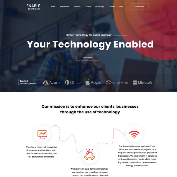Web design for an IT company