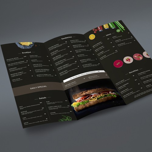 SANDWICH CAFE MENU Design by slf1986