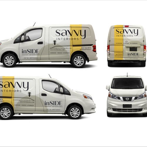 Design build furnish firm needs cool luxury sleek modern Van wrap Design von T i f a n y' s