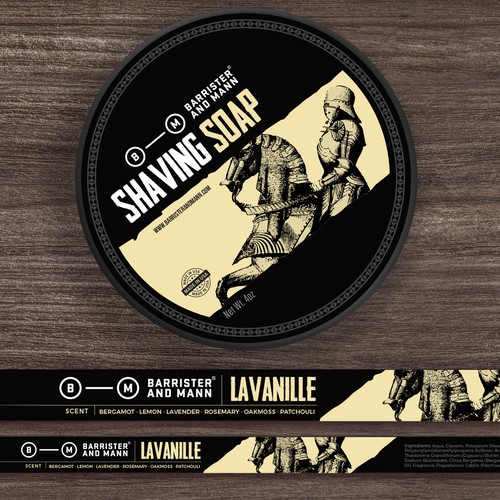 Design Updated and Stylish Labels for Our Best-Selling Men's Shaving Soap Réalisé par ADD778