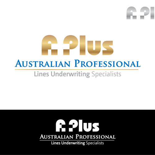 logo for APlus (Australian Professional Lines Underwriting SpecialistsP Design by J!gs