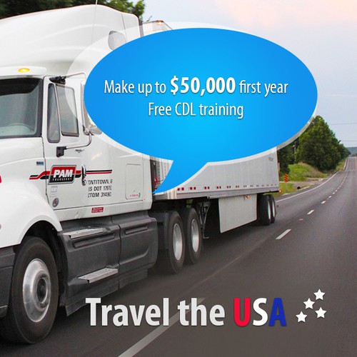 Create a Facebook Ad for a Truck Driver Training Company | Banner ad ...