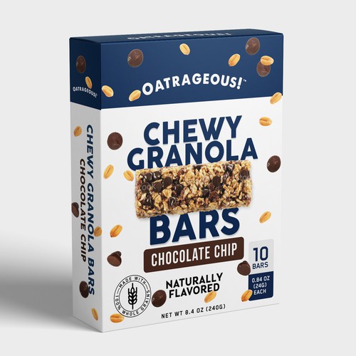 Design di DESIGN EYE-CATCHING PACKAGING FOR CHOCOLATE CHIP CHEWY GRANOLA BARS! di Shereef_CM