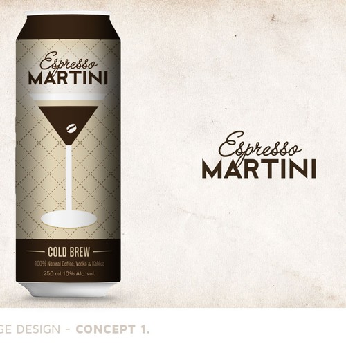 Logo / Product Design for new Espresso Martini beverage Design by Niccolo.design