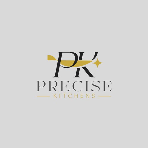 Need  logo for  kitchen cabinet business ,My  name  Precise Kitchens,  colors - dark to light Grey , some Gold, love cla Design by ACZ_designs