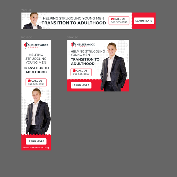 Design by Alina_99 titled "Banner for Shelterwood Academy"