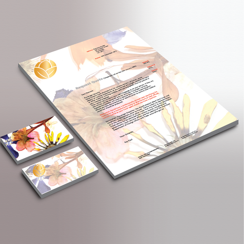 Hochwertiges Briefpapier Blumen für Koblenz