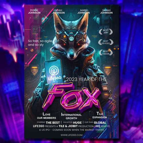 Life360 2023 Year of the Fox Poster Design by Rockinrule