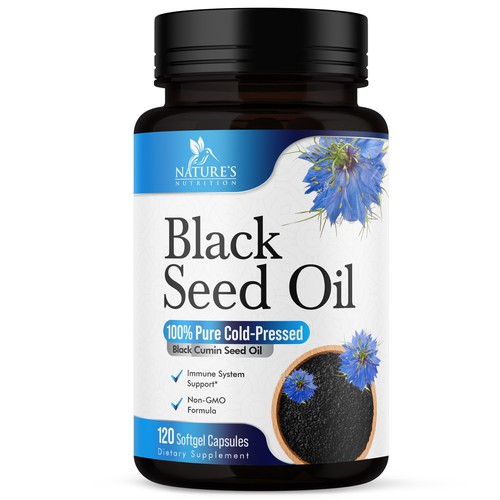 Natural Black Seed Oil Design Needed for Nature's Nutrition Design by UnderTheSea™