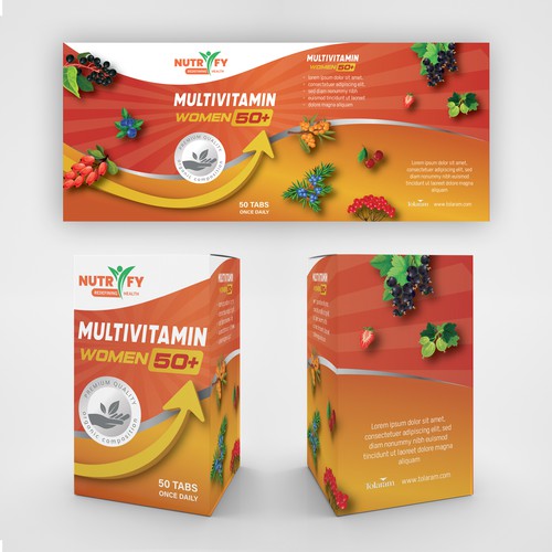 Diseño de Design a premium packaging for Multivitamin for women 50+ brand for Nigerian Consumers de SRGrafica