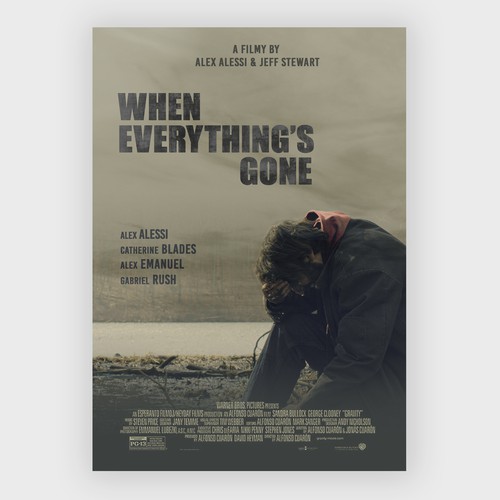 When Everything's Gone Movie Poster Design Design por norbertTOTH