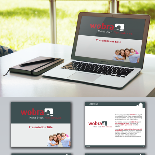 Plantilla de Powerpoint propuesta en el concurso por Sali Designs