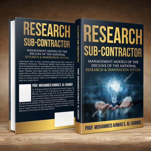 Book Cover Design Suitable for innovation and Research Diseño de studio02