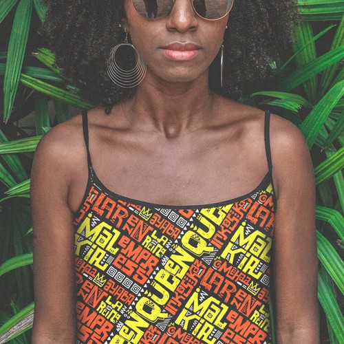 African Diaspora "QUEEN" Dialect T-Shirt Design Design by yulianzone