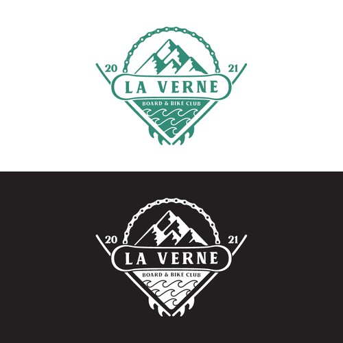 Mountain bike, ski/snowboard, and surf club for active families Design by Sendisign