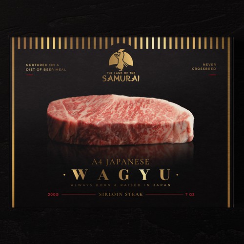 100% JAPANESE WAGYU STEAK Design by Kamilla Oblakova