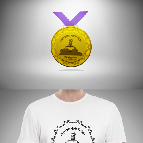 marathon medal Design by GraphicHunter