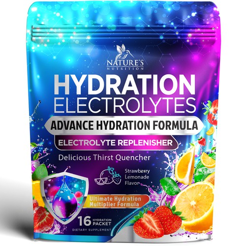 Refreshing Hydration Electrolytes Design Needed for Nature's Nutrition Design by agooshe