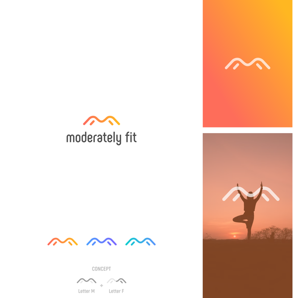 Fitness logo that represents balance and fun
