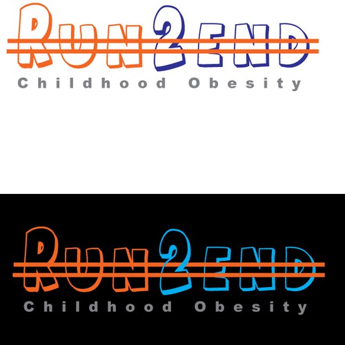 Run 2 End : Childhood Obesity needs a new logo Diseño de Avielect