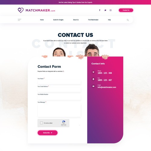 Modern & Sleek Design to Attract Singles who are Stuck at Dating Design by Infinityデザイナー