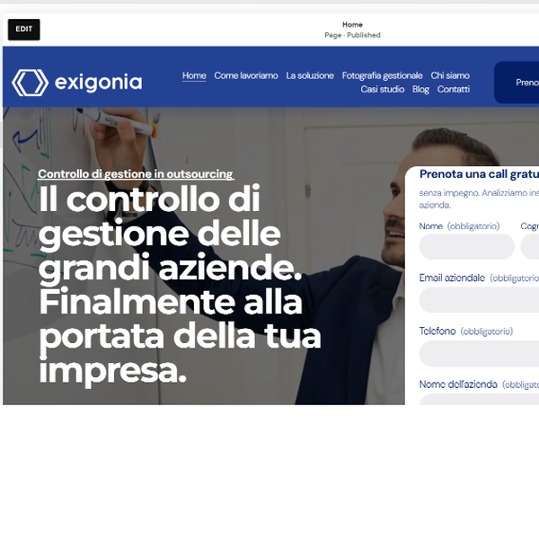 web degin and optimization of EXIGONIA