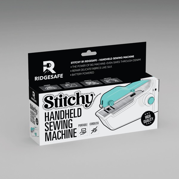 Design by Dem Ro titled "STITCHY Handheld Sewing Machine Box for Ridgesafe"