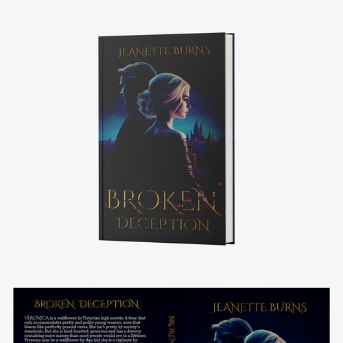 Book cover design for a novel called Broken Deception Design by SamArt❄️