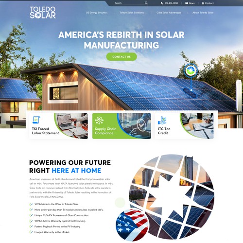 Website Redesign for Solar Panel Manufacturer and Tech Company Design by OMGuys™