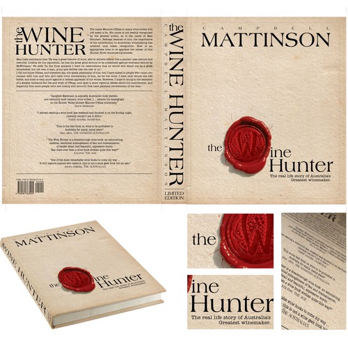 Book Cover -- The Wine Hunter Diseño de c2o