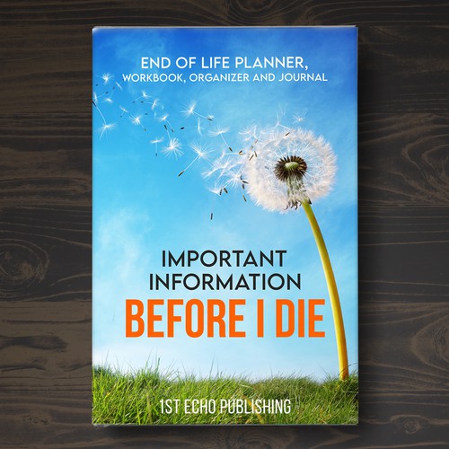 Engaging cover for end of life information journal directed towards 40+ year olds Design by Trivuj