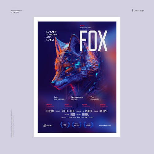 Design di Life360 2023 Year of the Fox Poster di FF3